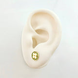 Topos Circulo Flor 1.6gr / 8mm Oro Amarillo 18K *