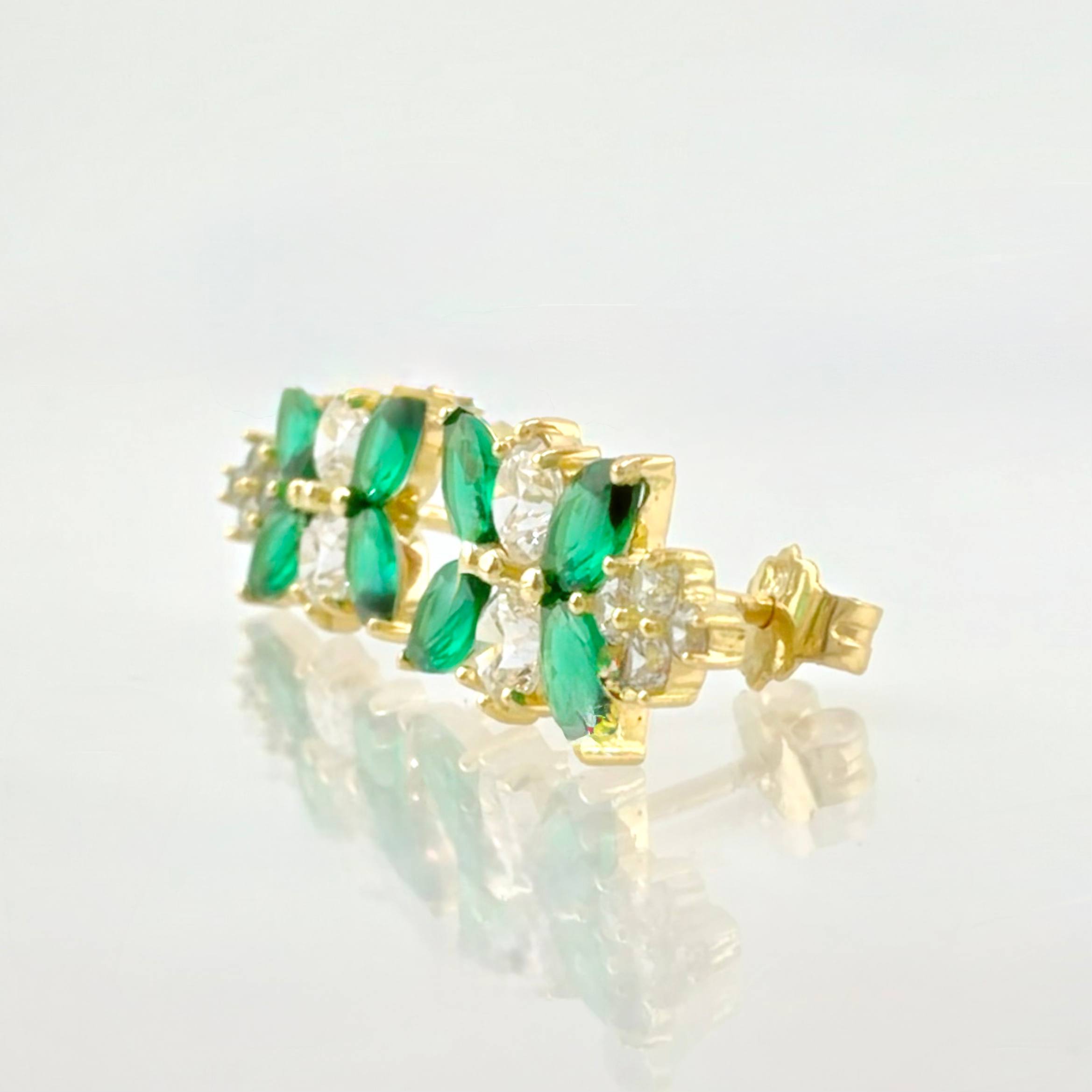 Topos Hoja En Secuencia 2.6gr / 1/2 in / Oro Amarillo 18K *