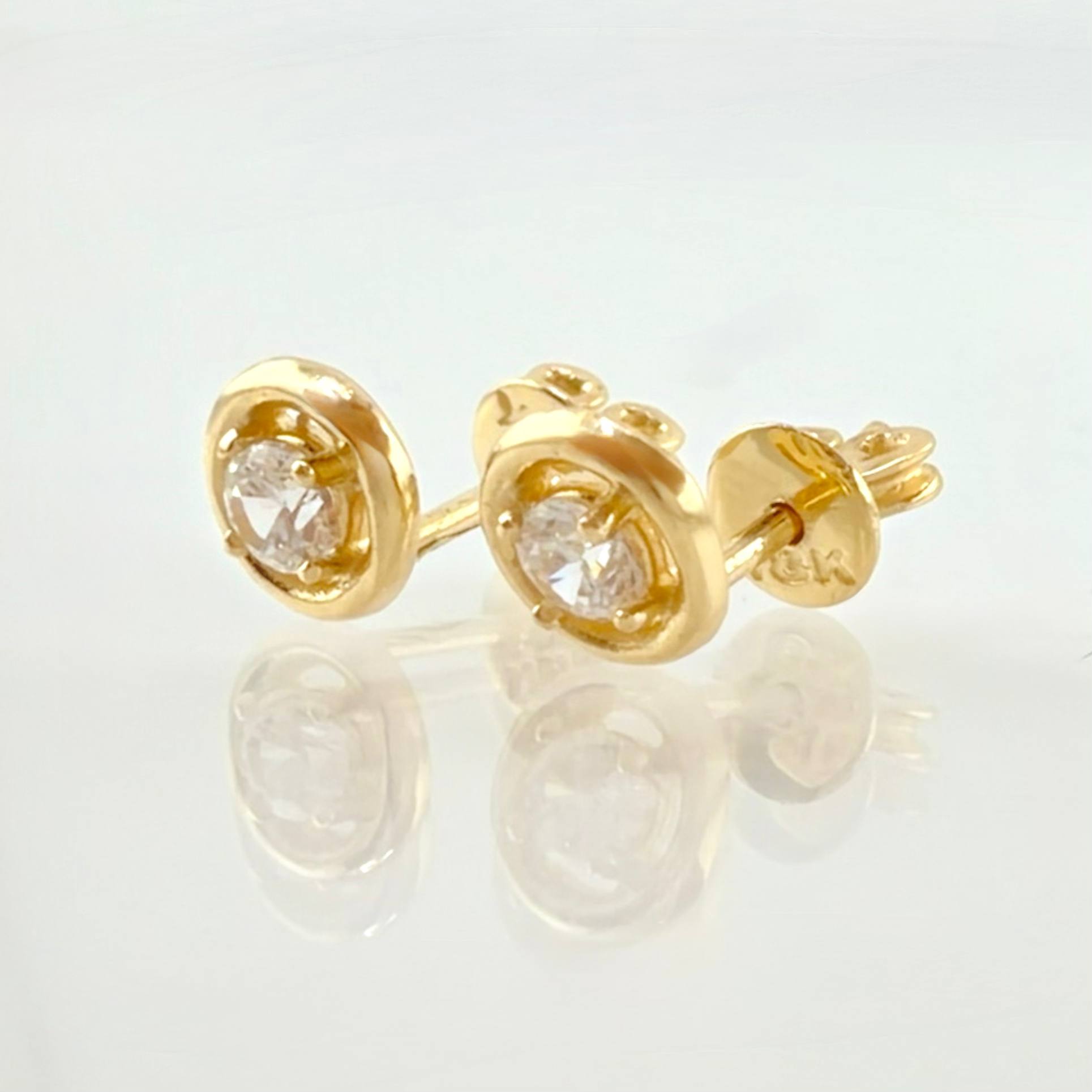 Topos Circulo Doble Liso 1.5gr / 5mm Oro Amarillo 18K *