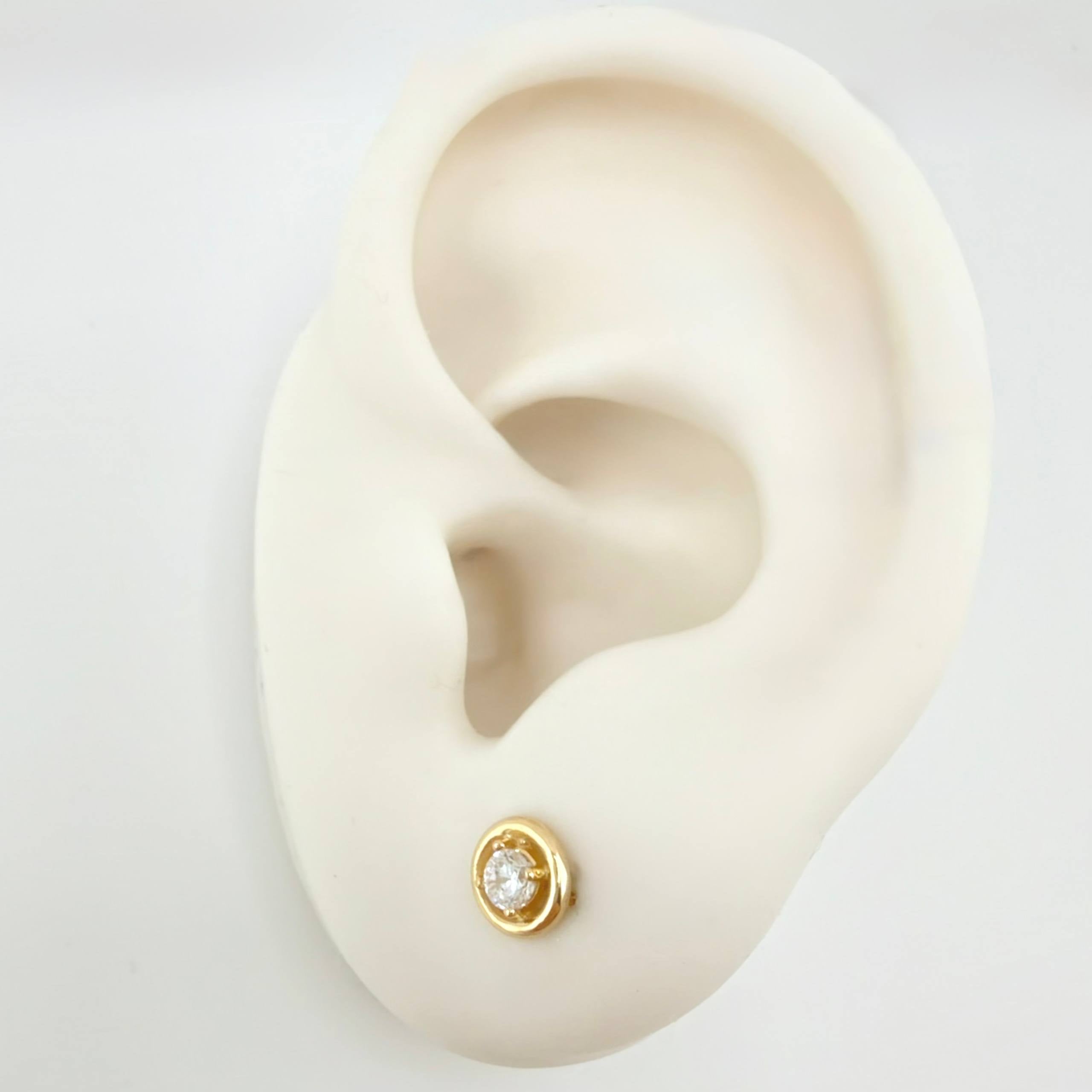 Topos Circulo Doble Liso 1.5gr / 5mm Oro Amarillo 18K *