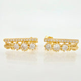 Topos Carril Trio De Liz 2.55gr / 1/2 in / Oro Amarillo 18K *