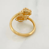 Anillo Trebol 3.5g / T8 3/4 Tres Oros 18K