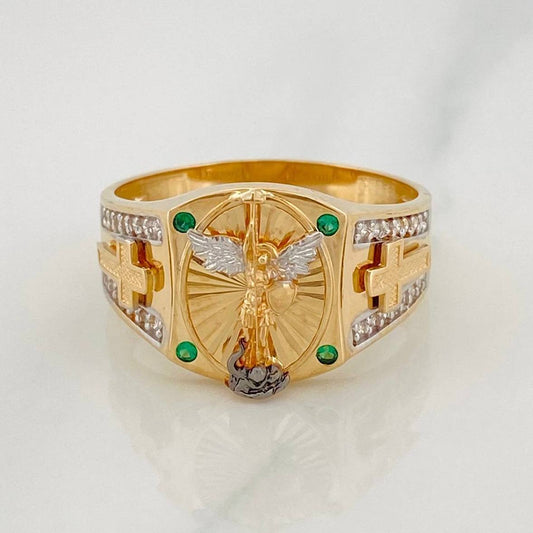 Anillo Arcangel San Miguel 6.3g / T11 1/4 Tres Oros 18K