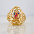 Virgin of Guadalupe Ring 5.4g / Size 9 1/4 Yellow Gold 18K