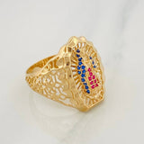 Virgin of Guadalupe Ring 5.4g / Size 9 1/4 Yellow Gold 18K