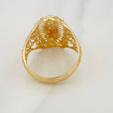 Virgin of Guadalupe Ring 5.4g / Size 9 1/4 Yellow Gold 18K