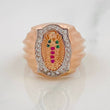 Anillo Virgen de Guadalupe 6.4g / T7 1/4 Dos Oros Blanco Rosa 18K