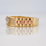 Anillo Correa Corona 3.55g / T6 1/2 Tres Oros 18K
