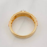 Anillo Correa Corona 3.55g / T6 1/2 Tres Oros 18K