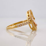 Anillo Corona Movil 3.85g / T7 1/4 Tres Oros 18K