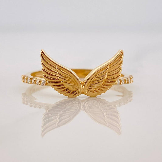 Wings Ring 1.5g / T5 3/4 Yellow Gold 18K
