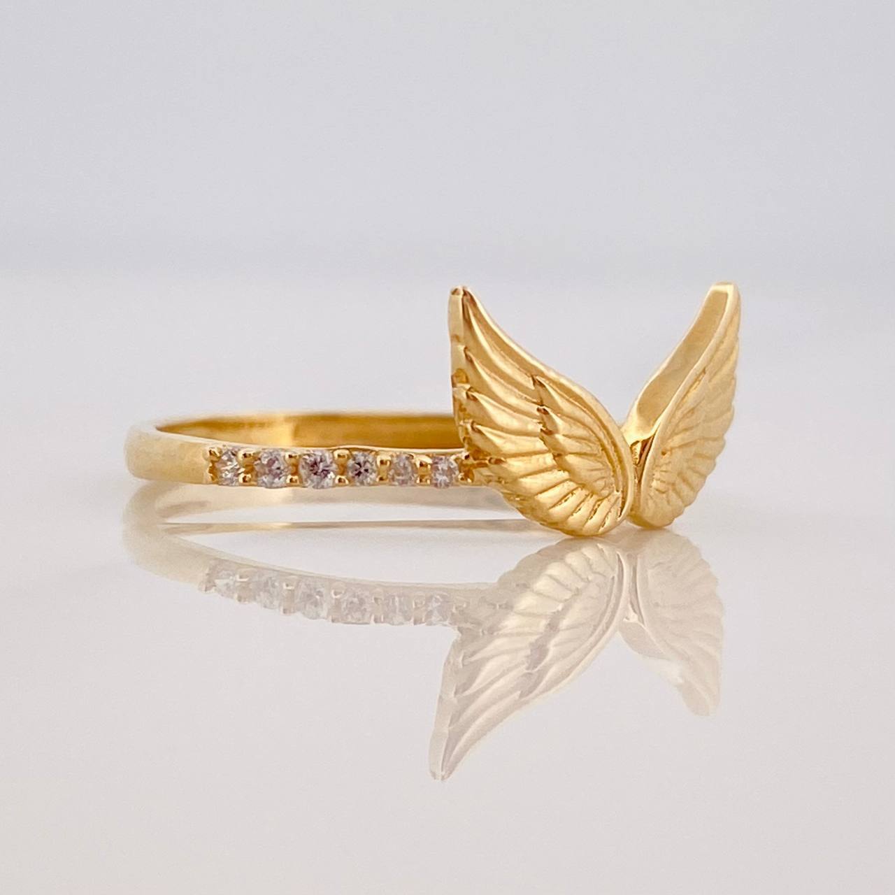 Wings Ring 1.5g / T5 3/4 Yellow Gold 18K