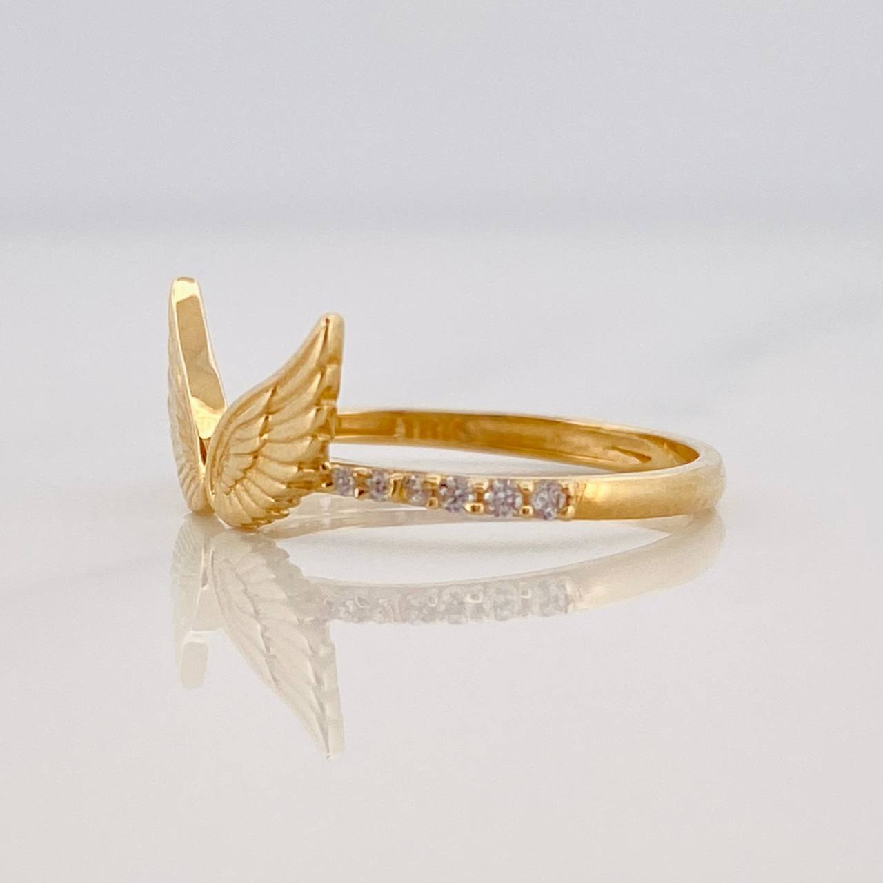 Wings Ring 1.5g / T5 3/4 Yellow Gold 18K