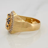 Virgin of Guadalupe Ring 4.7g / Size 7 1/2 Two-Tone Yellow and White Gold 18K