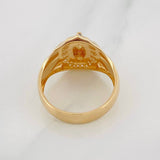 Virgin of Guadalupe Ring 4.7g / Size 7 1/2 Two-Tone Yellow and White Gold 18K