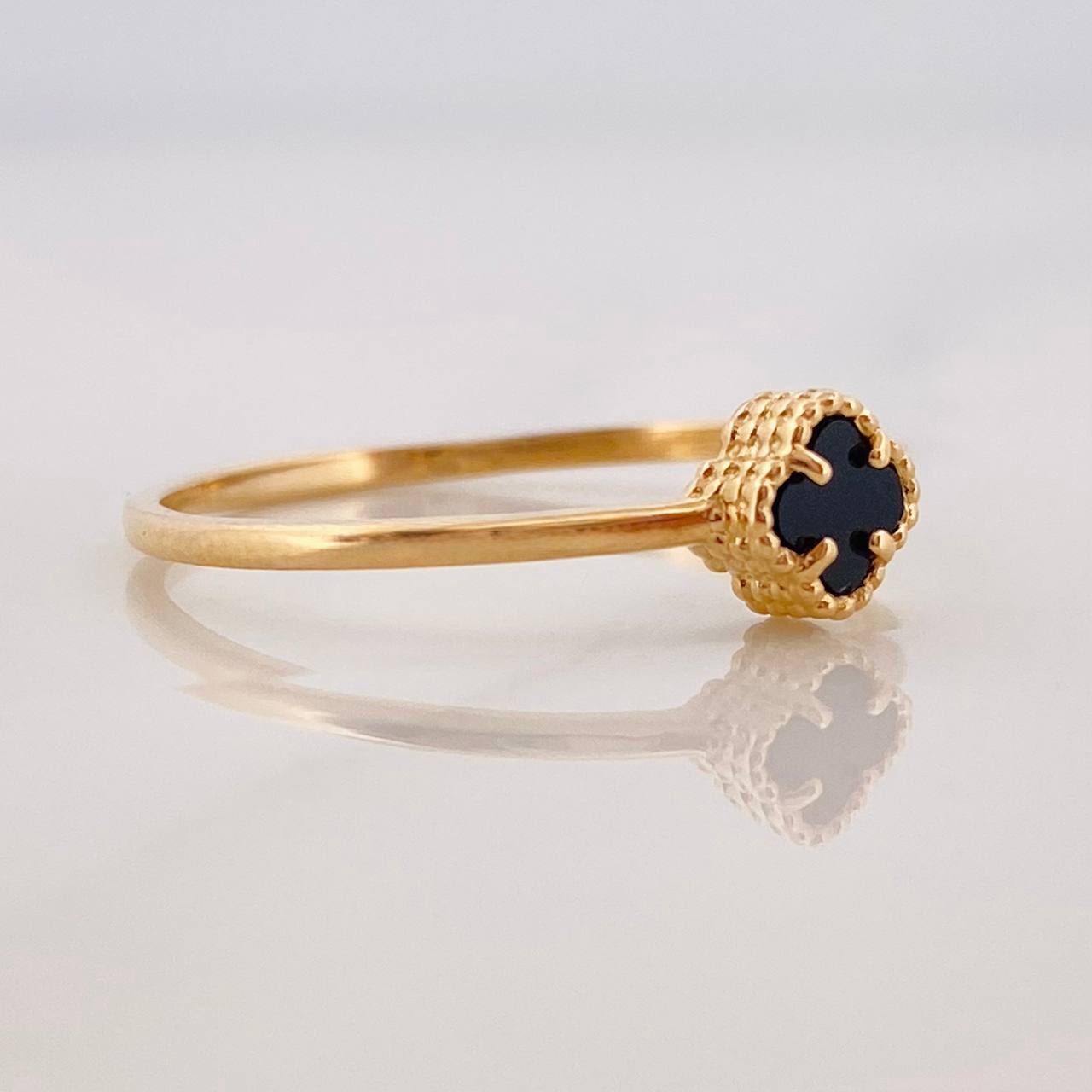 Clover Ring 1.25g / T7 3/4 Yellow Gold 18K