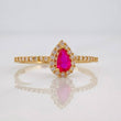 Tear Drop Ring 1.4g / Size 7 1/4 Yellow Gold 18K