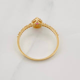 Tear Drop Ring 1.4g / Size 7 1/4 Yellow Gold 18K