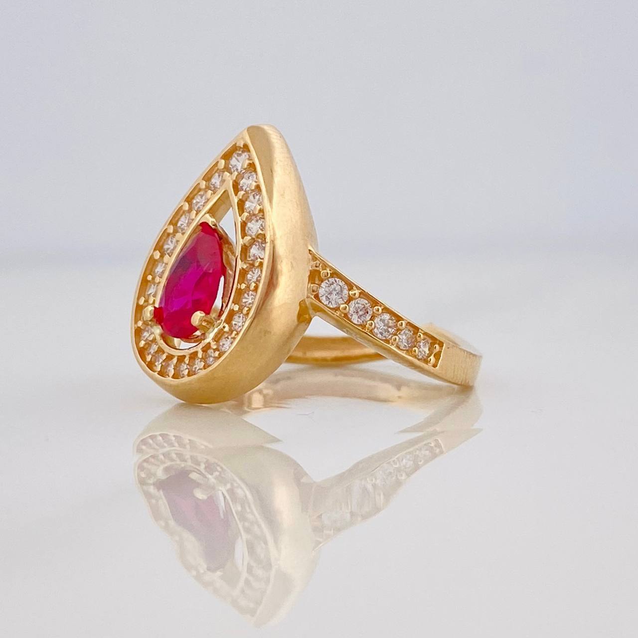 Tear Drop Ring 4.45g / T6 1/4 Yellow Gold 18K