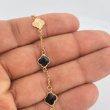 Clover Bracelet Classic Link 2.6gr / 7 in / 1.43mm 18K Gold Yellow &
