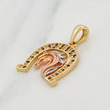 Dije Herradura Caballo 2.8g / 1 in Tres Oros 18K