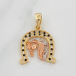 Dije Herradura Caballo 2.8g / 1 in Tres Oros 18K