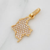 Dije Mapa de Colombia 1.2g / 1/2 in Oro Amarillo 18K