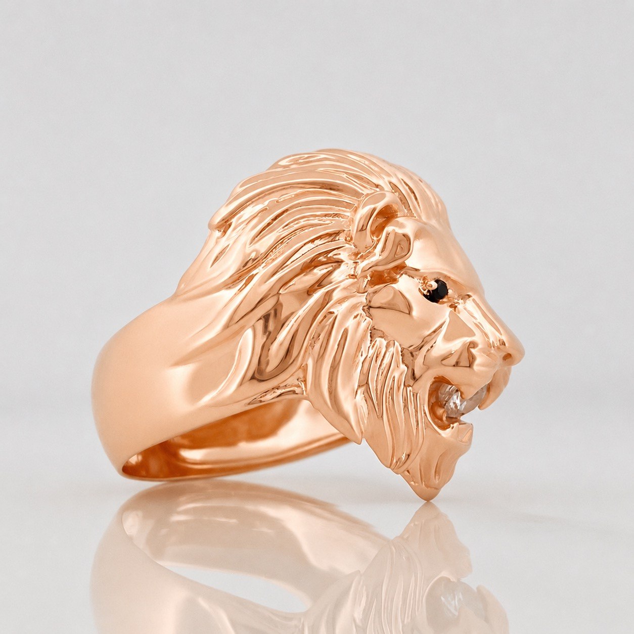 Anillo León 6.3g / T10 Oro Rosa 18K