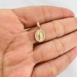 Pendant Miraculous Virgin 1.75g / 3/4 in Yellow Gold 18K