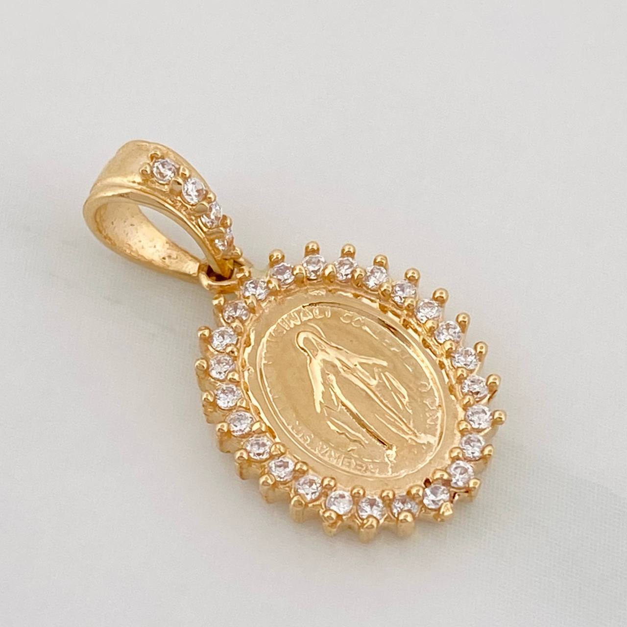 Pendant Miraculous Virgin 1.75g / 3/4 in Yellow Gold 18K