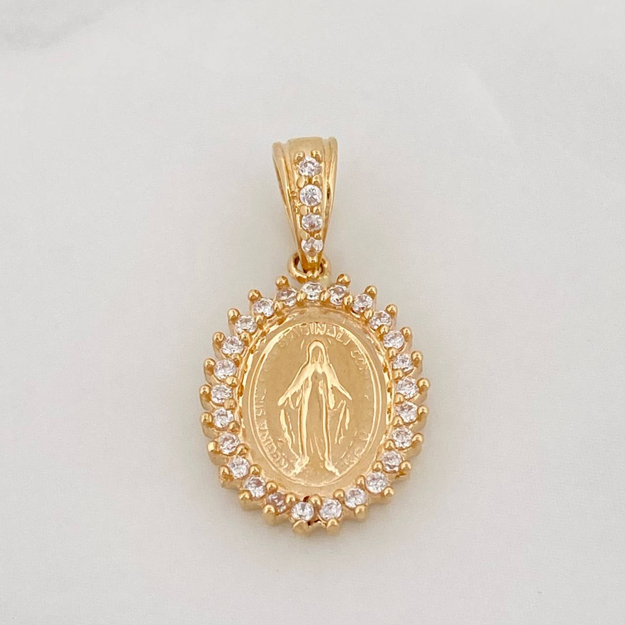 Pendant Miraculous Virgin 1.75g / 3/4 in Yellow Gold 18K