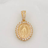 Pendant Miraculous Virgin 1.75g / 3/4 in Yellow Gold 18K