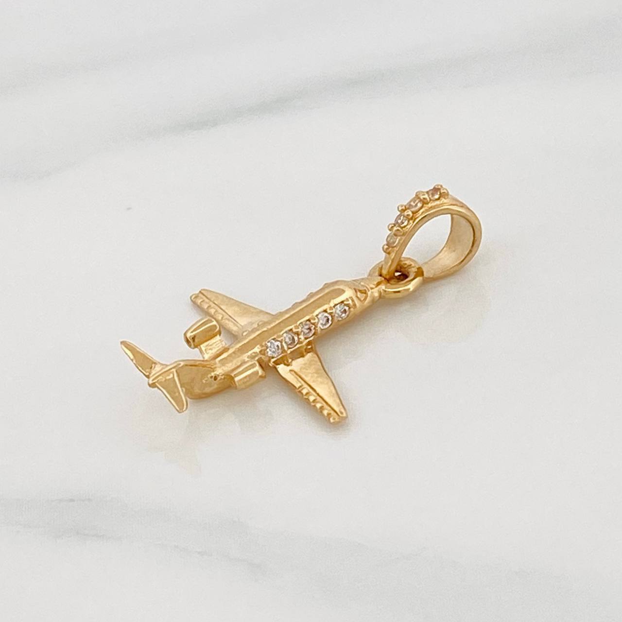 Dije Avión 1.2g / 3/4 in Oro Amarillo 18K