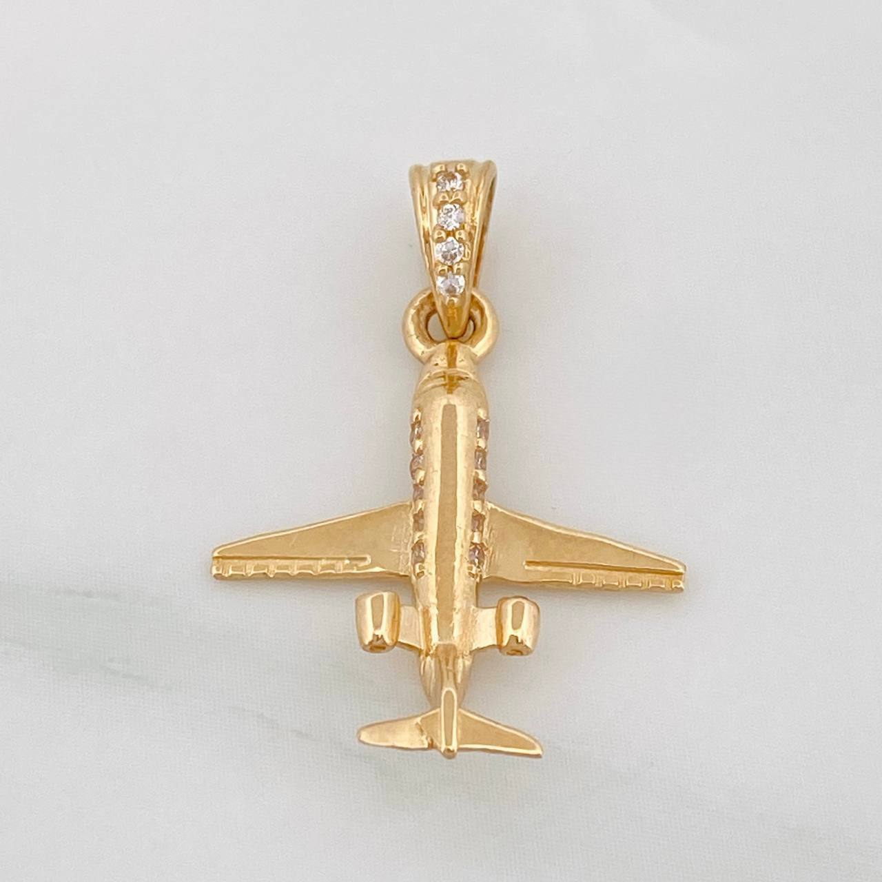 Dije Avión 1.2g / 3/4 in Oro Amarillo 18K