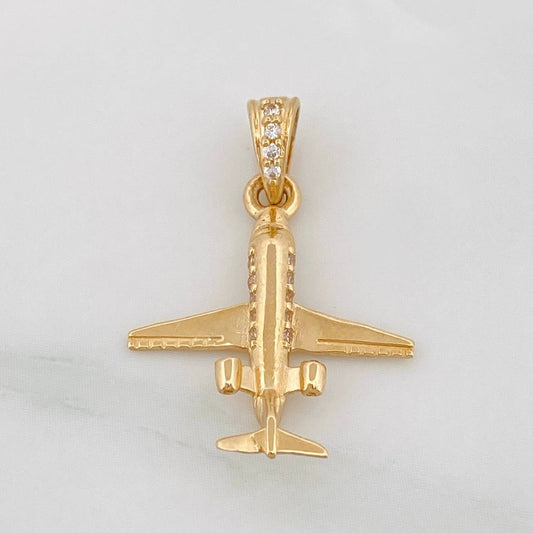 Dije Avión 1.2g / 3/4 in Oro Amarillo 18K
