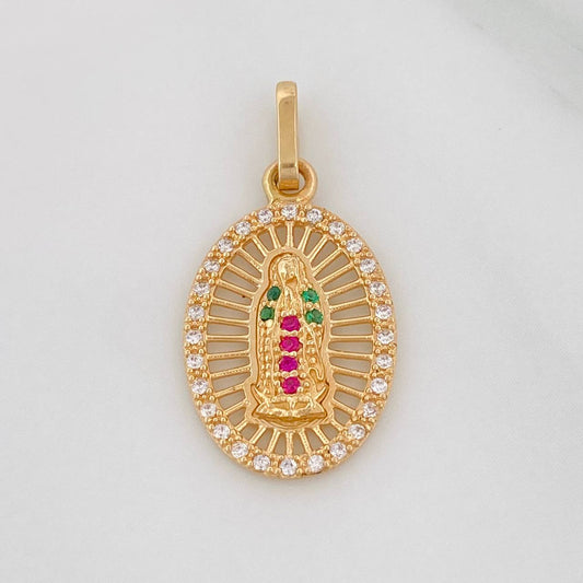 Pendant Virgin of Guadalupe 1.65g / 1 in 18K Yellow Gold