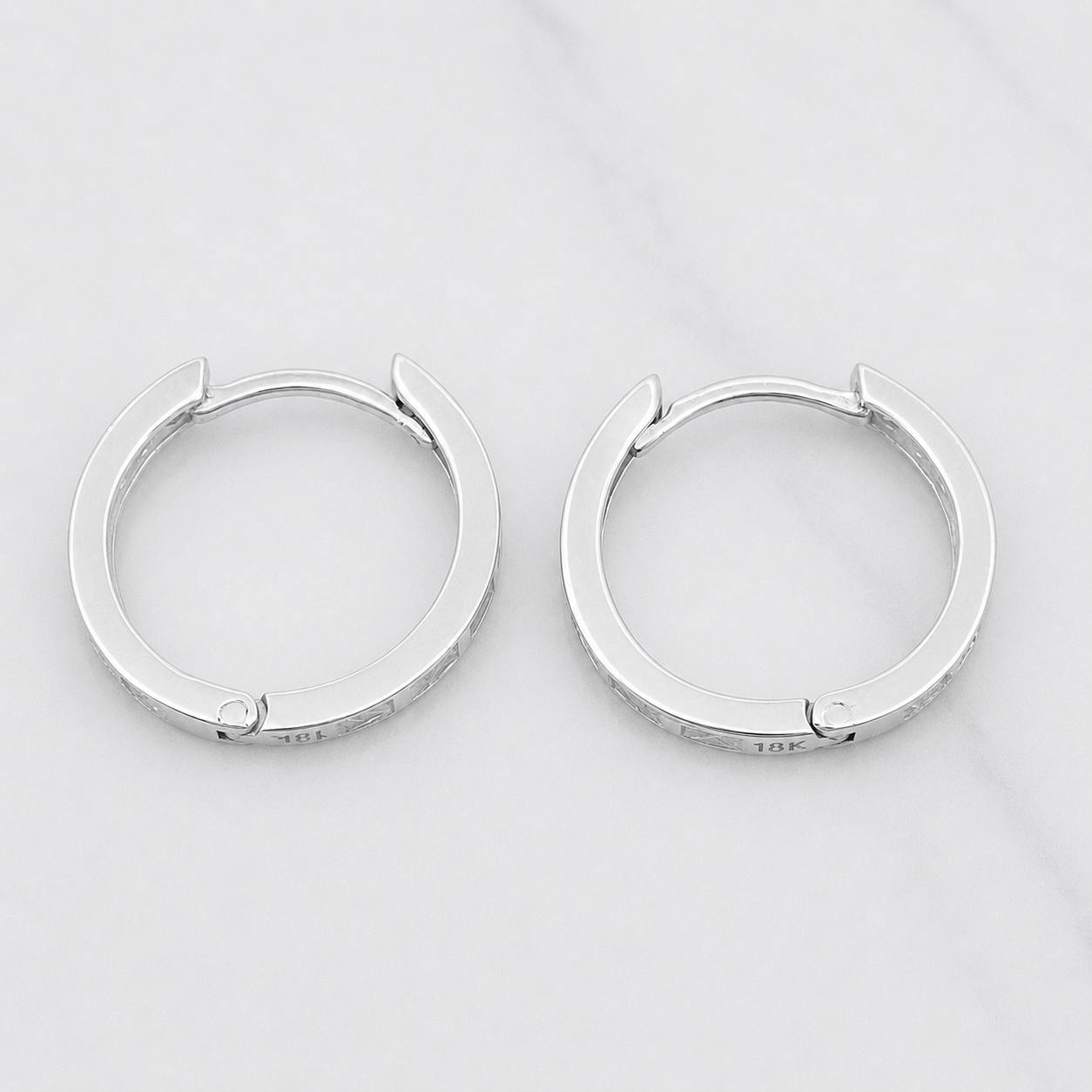 Candongas Carril 2g / 1/2 in Oro Blanco 18K