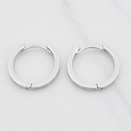 Hoop Earrings Carril 2g / 1/2 in 18K White Gold