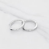 Candongas Carril 2g / 1/2 in Oro Blanco 18K
