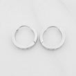 Candongas Carril 1.15g / 1/2 in Oro Blanco 18K
