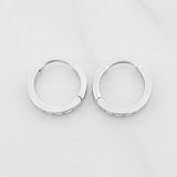 Candongas Carril 1.15g / 1/2 in Oro Blanco 18K
