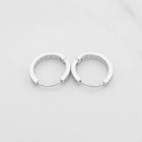 Candongas Carril 1.15g / 1/2 in Oro Blanco 18K
