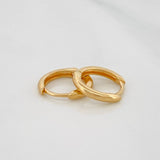 Candongas Aro Liso 1.35g / 1/2 in Oro Amarillo 18K