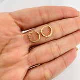 Candongas Aro Liso 1.35g / 1/2 in Oro Amarillo 18K