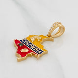 Dije Mapa de Colombia 2.3g / 10 1/4 in Oro Amarillo 18K