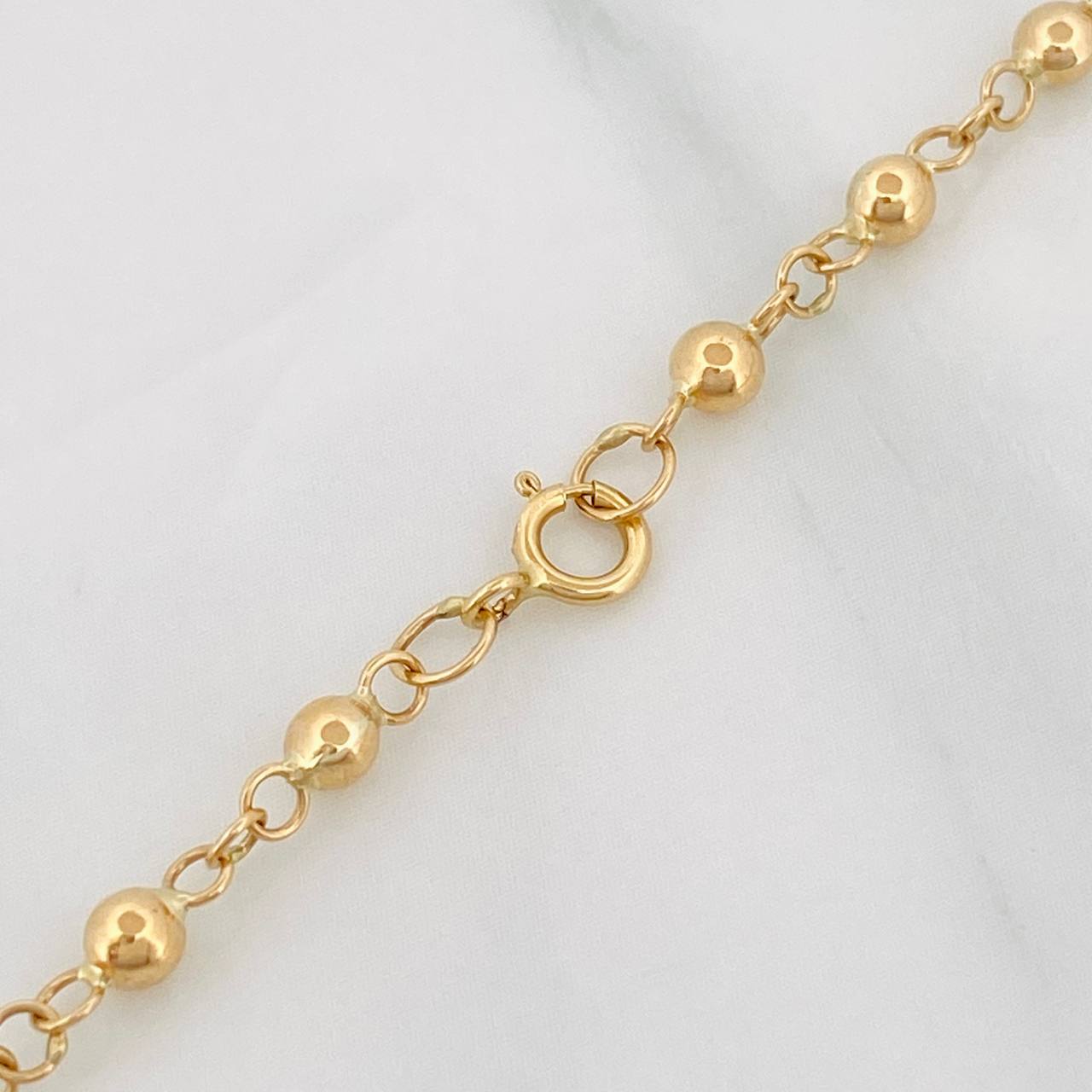 Rosary Virgin Miraculous Cross Christ 6.25g / 19 3/4 in / 3mm Yellow Gold 18K