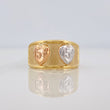 Anillo Corazones 15´s 1.75g / T5 3/4 Tres Oros 18K