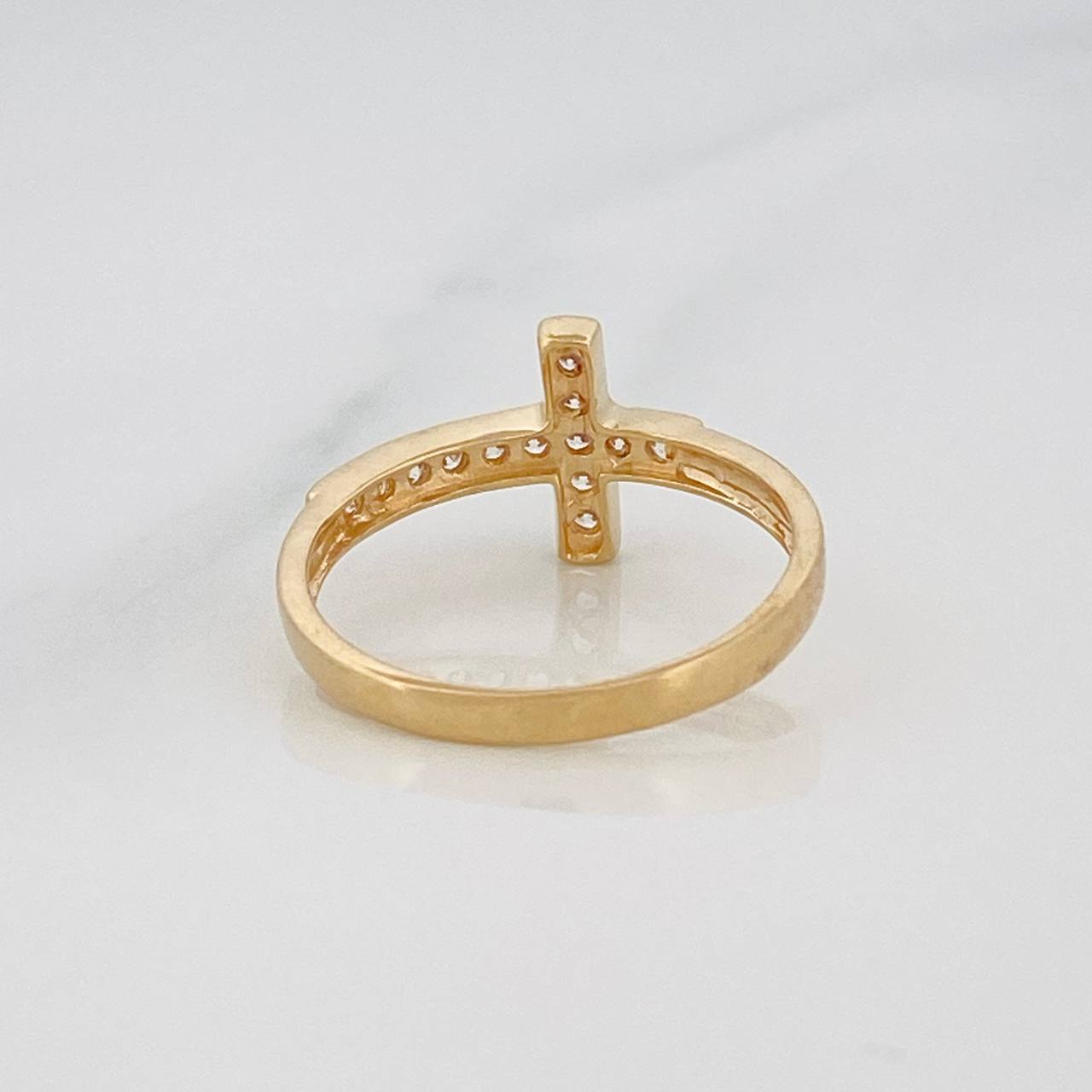 Cross Ring 1.75g / Size 6 1/4 Yellow Gold 18K