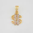 Pendant Sign Weight 2g / 3/4 in Two-Tone Yellow White Gold 18K