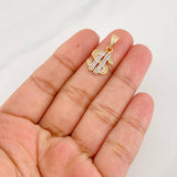 Pendant Sign Weight 2g / 3/4 in Two-Tone Yellow White Gold 18K
